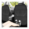 2 PCS Back Seat Protector for Car, Large Kick Mat Auto Seat Cover with 2 Mesh Pockets, Waterproof Backseat Cover Premium Kick Protector for Most Vehicles, Car Accessories