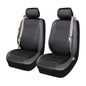 Flying Banner car seat Covers Quality Carbon Fiber Air Mesh Fabric Sport Low High Back Bucket Back Pocket Arm Rest (2 Fronts-Low Bucket-Built-in Seatbelt Compatible, Gray - Faux Leather) - color: Gray - Faux Leather -- Built-in Seatbelt Compatible, size:
