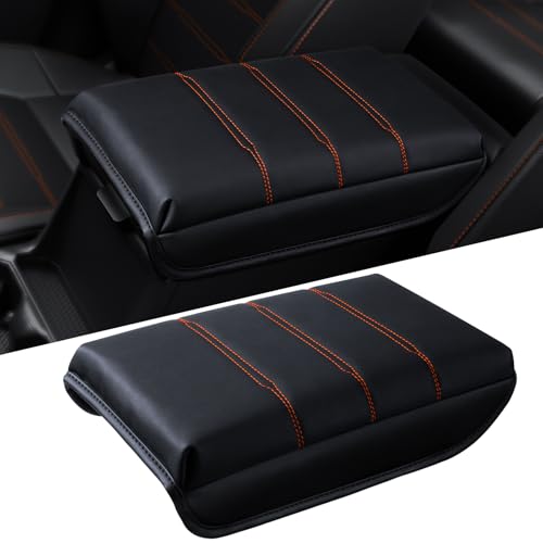 PU Leather Center Console Cover for 2023 2024 2025 2026 CR-V, Soft Armrest Box Cover Relax Elbows Honda CRV 2023-2026 Accessories(Orange, 3.5cm Thick) - color: Orange, 3.5cm Thick, size: CRV 2023-2026