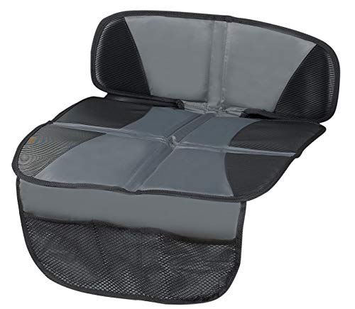 Car Seat Protector - Seat Protection Mat - Thick Padding - Durable, Waterproof Fabric, Leather Reinforced Corners & 3 Pockets for Handy Storage Gray - color: 1 Standard Gray