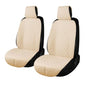 2PCS Linen Front Seat Covers for Cars Sideless Seat Covers Breathable Cloth Fabric Car Seat Protector Universal Fit Most Automotive, SUV, Trucks, Van(Beige) - color: LINEN BEIGE
