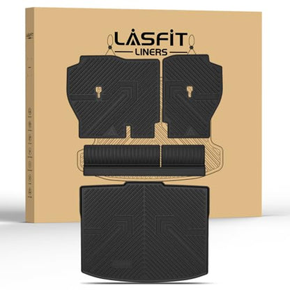 LASFIT Cargo Mat with Backrest Mat for Honda CR-V 2026 2025 2024 2023 Gasoline (Not for Hybrid), All Weather Custom Fit TPE Trunk Mat Trunk Liner Cargo Liner with Seatback Mat (Lower Position) - size: 2）For Honda CR-V| 2023-2026 | Cargo Mat