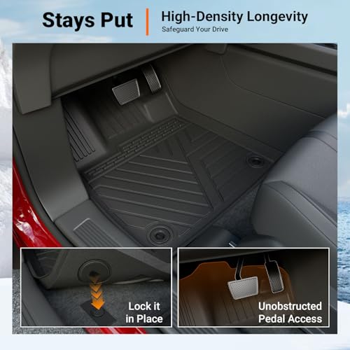 powoq Floor Mat Compatible with 2023-2026 Honda Pilot Cargo Mat Floor Liner Cargo Trunk Liner TPE Replacement for 2023-2026 Honda Pilot Accessories (Trunk Mat with Backrest Mat+Floor Mats) - size: Compatible with Honda Pilot | 2023-2026