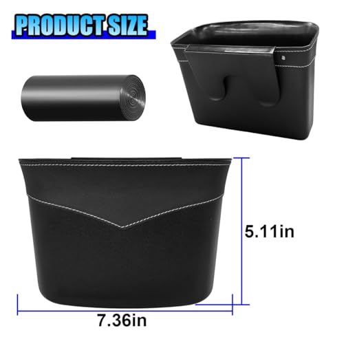 Mini Car Trash Can - Leak-Proof Hanging Car Garbage Can Auto Trash Bag Organizer - Small Garbage Bin Container Vehicle Door Front Back Seat Storage Accessories for Cars Home Office (Clip-on) - size: Clip-on