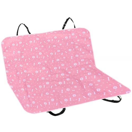 Long Face Pet Seat Cover for Back Seat Nonslip Durable Waterproof Seat Cover Hammock with Storage Pocket for Car Truck and SUV Dog Car Seat Cover (Pink) - color: Pink