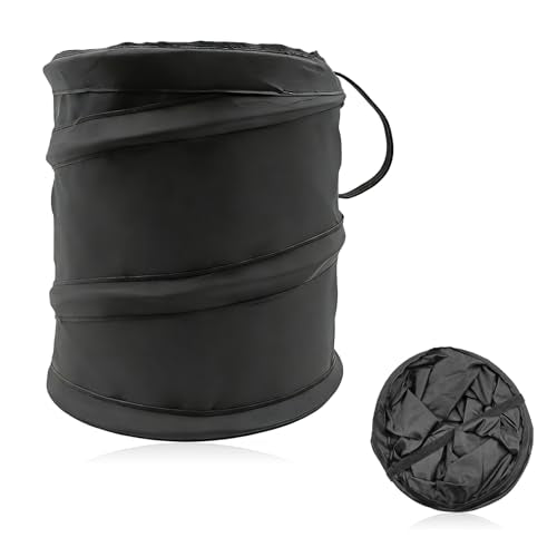 Collapsible Pop-Up Car Trash Can Waterproof Car Garbage Bin and Trash Container for SUV Truck Travel Camping Black