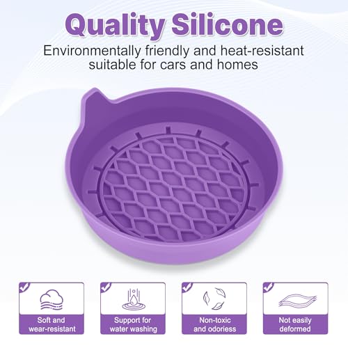 SINGARO Car Cup Holder Coaster, Silicone Cup Holder Insert, Universal Non-Slip Cup Holders, Car Accessories Interior for Women and Man 4 Pack Light Purple - color: Light Purple