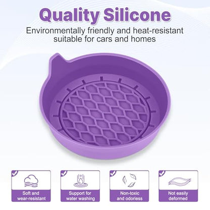 SINGARO Car Cup Holder Coaster, Silicone Cup Holder Insert, Universal Non-Slip Cup Holders, Car Accessories Interior for Women and Man 4 Pack Light Purple - color: Light Purple