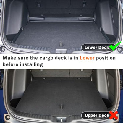 KUST Floor Mats Cargo Mat Set for Honda CR-V 2023-2025 2026 (Not for Hybrid), All Weather Cargo Trunk Liner Backrest Mat for CRV Accessories TPE Rubber Raised Edge (for Cargo in Lower Deck Position) - style: For │ CR-V 2023-2026 │ Full Set