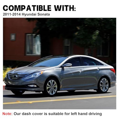 Dashboard Dash Board Cover Mat Carpet Compatible with Hyundai Sonata YF with Cutout for Speakers 2011-2014(Not Compatible with Hyundai Sonata NF) - style: Fit for 2011-2014 Sonata YF with Cutout for Speakers