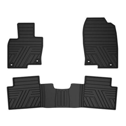 All Weather Floor Mats Custom Fit for Mazda CX-5 2017-2025 Waterproof Heavy Duty Anti-Slip Car Mats, 1st & 2nd Row Full Black - color: Black