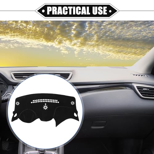 Car Dashboard Cover Mat Compatible for Chevrolet Cruze 2016-2021, Protective Polyester Black Center Console Interior Trim Dash Board Mat