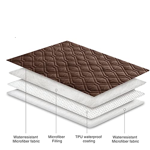 Ameritex Waterproof Dog Bed Cover Pet Blanket for Furniture Bed Couch Sofa Reversible - color: Chocolate+camel, size: 30x53 Inch (Pack of 1)