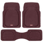 BDK Red All Weather Heavy Duty Car Floor Mats Interior Liners for Auto Van Truck SUV, Heavy Duty All Weather Protection, Fits Front & Rear - color: 4pc Deep Dish