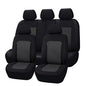 Flying Banner Car Seat Covers Full Set Universal fit Most Car,Truck,SUV and Van Comfortable Airbag Compatible Jacquard & Polyester (Black Gray, Full Set - Low Back) - color: Black Gray
