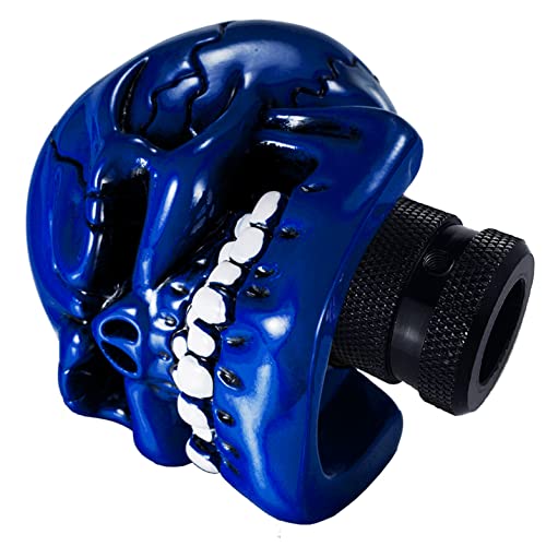 Skeleton Shifter Knobs Skull Gear Lever Handle Car Shift Head Fit Most Manual Automatic Transmission, Blue - color: Blue
