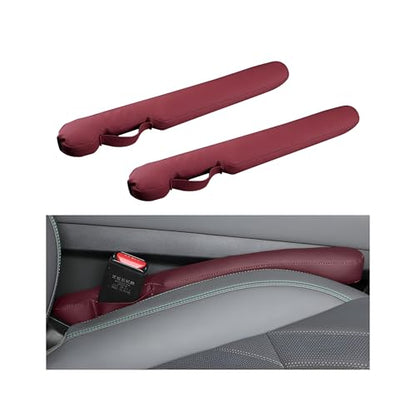 2PCS Car Seat Gap Filler, Soft Foam Automotive Organizer to Fill The Gap Between Seats Console Stop Things from Dropping, Vehicle Seat Side Gap Stopper, Universal for Truck SUV (Wine Red) - color: Wine Red