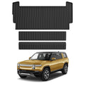 Mixsuper Cargo Liner for 2022-2025 Rivian R1S Cargo Mat Backrest Mat for R1S All Weather Trunk Mat Backrest Mat TPE for R1S Accessories Includes 3PCS Set - size: 22-25 |R1S| Cargo & Backrest Mat