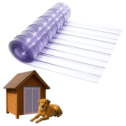 Awoco Pet Door Flap 16in x 5ft, 0.229" (5.8mm) Thick Clear PVC Vinyl Strip for Pet Doors, Weatherproof, Less Odor, Scratch-Resistant, Easy Install, Fits Doghouse & Cat Doors, Made in USA by Aleco - color: Strip Flap, size: 16"W x 60"L 0.229"T