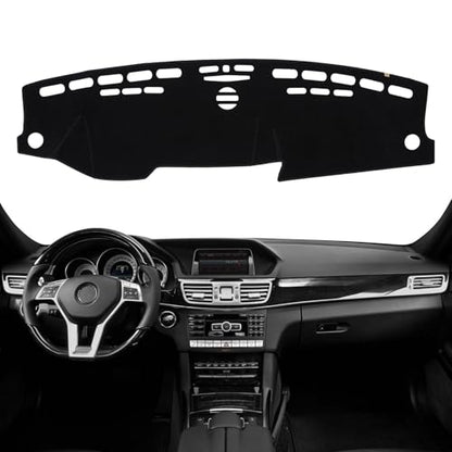 Dashboard Cover Dash Mat Fit for 2016-2010 Me-rcedes-Benz E-Class (W212) E250 E350 E400 E300 E550 (Without HUD Models),Car Dash Board Mat Anti-Glare Carpet,Non-Slip Pad (Black) - color: Black, size: Fit 2016-2010 Benz E-Class - (Black)