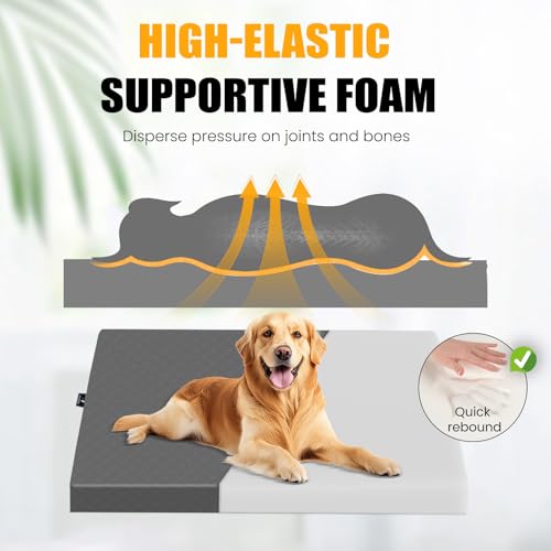 Car Dog Bed for Trunk, Non-Slip SUV Cargo Liner for Dogs, Travel Pet Mat Cushion with Supportive Foam, Removable Cover for Easy Cleaning, Suitable for SUV&Truck