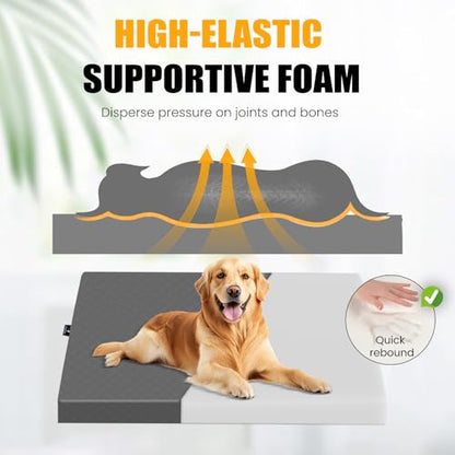 Car Dog Bed for Trunk, Non-Slip SUV Cargo Liner for Dogs, Travel Pet Mat Cushion with Supportive Foam, Removable Cover for Easy Cleaning, Suitable for SUV&Truck