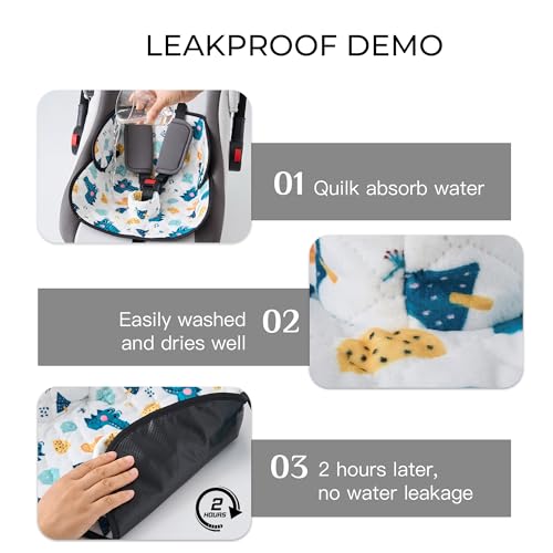 2 Pack Waterproof Piddle Pads Carseat Potty Training Car Seat Protector Waterproof Car Seat Liner Cover to Prevent Pee - color: Light-1 Pack+Dark-1 Pack