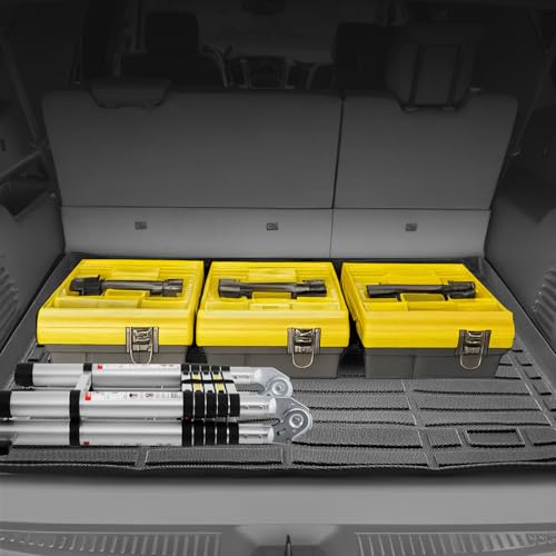 VEVOR Cargo Mat Compatible with Chevrolet Suburban & GMC Yukon XL 2015-2020, Precise Fit Trunk Mat for SUVs, TPE Trunk Protector Replacement, Black (1PCS) - style: Chevy Suburban/GMC Yukon XL 2015-2020