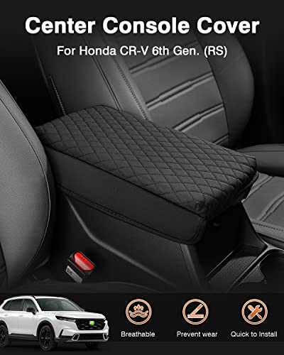 Shademax Center Console Cover for Honda CRV 2026 2025 2024 2023 Accessories CRV Armrest Cover Center Console Cushion Pad Leather Miiddle Console Lid Arm Rest Seat Box Cover Protector Anti-Scratch - size: Size for Honda CRV 2023-2026