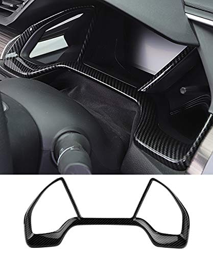 GZXinWei Carbon Fiber Grain Car Dashboard Decorative Frame Dial Rings Cover Trim Frame for Honda 10th Gen Civic 2016 2017 2018 2019 2020 2021 - color: Carbon Fiber Grain
