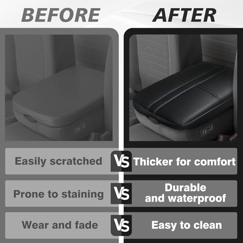 Center Console Armrest Cover Fit for Dodge Ram1500/2500/3500 2002-2012 Accessories, Comfort Armrest Pad Console Lid Cushion Vegan Leather Regular Thick(Jump Seat ONLY) - size: 3) 02-12 |Ram1500/2500/3500| Jump Seat, Regular
