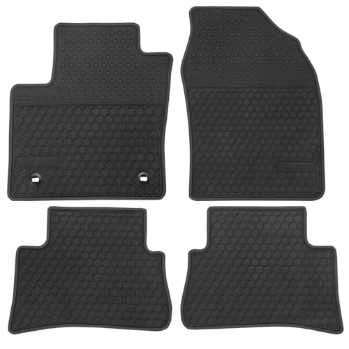 Car Floor Mats Custom Fit for Toyota C-HR 2018 2019 2020 2021 2022 2023 Full Black Rubber Car Floor Liners Set All Weather Protection Heavy Duty Odorless - color: Full Black