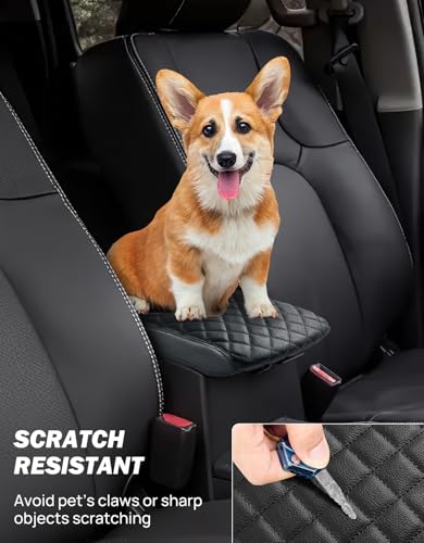 JOYTUTUS Center Console Cover Compatible with 2005-2021 Nissan Frontier Leather Armrest Cover Center Console Cushion Nissan Frontier Accessories - size: 2005-2021