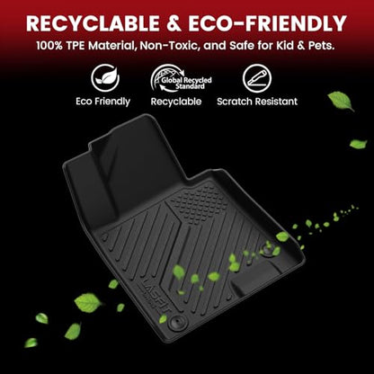 LASFIT Floor Mats & Cargo Mat for Hyundai Sonata 2020-2026 (Only Fit AWD & Gas) / Kia K5 2021-2025 (Only Fit AWD, Not for FWD) Custom Fit TPE All Weather Floor Liners Car Mats Accessories - size: 2)For Hyundai Sonata & Kia K5 | 2020-2025 | AWD