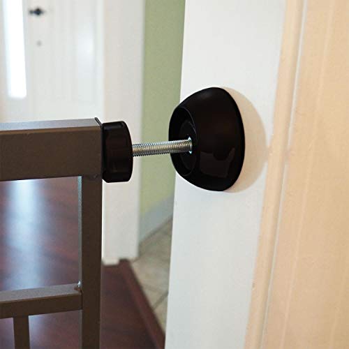 Small Wall Protector 4 Pack - Black - Cup Pads to Guard Your Walls from Pressure Mounted Baby Gates, Pet Gates, Safety Gates, Shower Curtain Rods, and More (4 Pack, Black) - color: Black