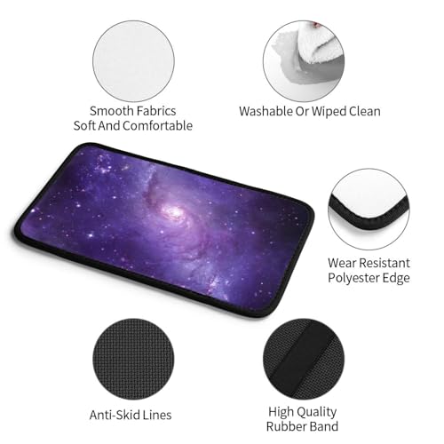 Galaxy Auto Center Console Armrest Cover Pad, Universal Fit Waterproof Comfort Car Armrest Cushion for Most Vehicle SUV Truck - color: Purple Galaxy