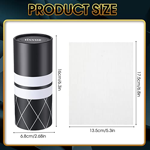 Outus 12 Pcs Geometric Car Tissues Cylinder Holder with 3 Ply Facial Tissue Bulk Black White Round Tissue Holder Travel Tissues Boxes Container for Car Cup Wedding Birthday Party - style: Geometric