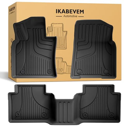 Floor Mats Compatible with Toyota Camry 2018-2024 (Not Fit Hybrid or AWD Models) - IKABEVEM Custom Fit Floor Liners All Weather TPE Car Mats 1st & 2nd Row, Black - style: (1)Compatible with Toyota Camry 2018-2024 Floor Mats