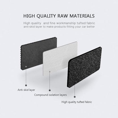Floor Mat Compatible with 2015-2020 Honda Fit, Factory Fitment Floor Mats Carpet Front & Rear Black 4PC Nylon by IKON MOTORSPORTS, 2016 2017 2018 2019