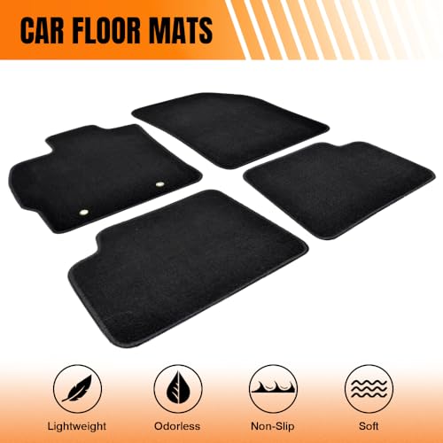 Car Floor Mat, Compatible with 2008-2015 Scion xB, Nylon Black Floor Liner Carpet Set, 4PCS