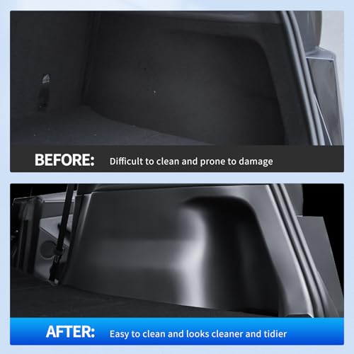 Rear Trunk Side Protectors for Tesla Model Y Juniper 2025-2026, 2PCS TPE Side Panel Guards, Cargo Area Protective Covers