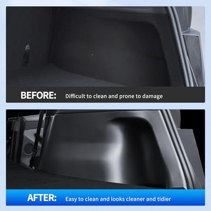 Rear Trunk Side Protectors for Tesla Model Y Juniper 2025-2026, 2PCS TPE Side Panel Guards, Cargo Area Protective Covers