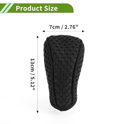 Universal Gear Shift Knob Cover Stick Shifting Handle Protector Manual Fabric 1 Pc Anti-Slip Black - color: Black