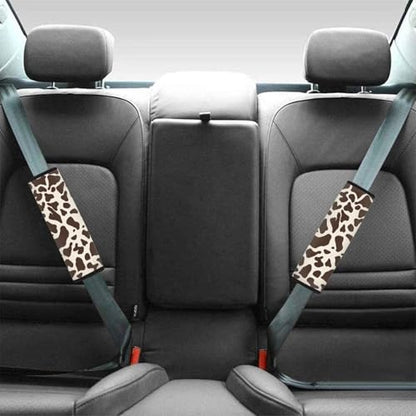 Dreaweet Brown Cow Print Seat Belt Cover Pad Cute Car Accessories Seatbelt Covers for Women Kids 2 Pack Car Seat Shoulder Strap Pads Soft Seat Belt Covers Universal Seatbelt Cushion for Car SUV Truck - color: Brown Cow