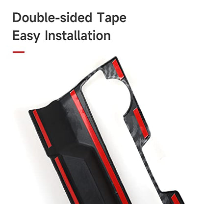 Air Condiitioning Center Console Panel Decals for 2016-2021 Honda Civic 10th Gen Accessories ABS Carbon Fiber Stickers, NOT for The CAR with Warmer Buttons - color: Air Condiitioning Panel