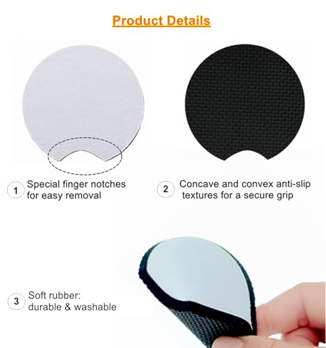 60PCS Sublimation Coasters Blanks, Round Car Coasters Sublimation Blanks Set, Car Coaster Packaging with Display Cards Bags, 2.75 Inch Blank Cup Mat for Sublimation Transfer Heat Press DIY Crafts