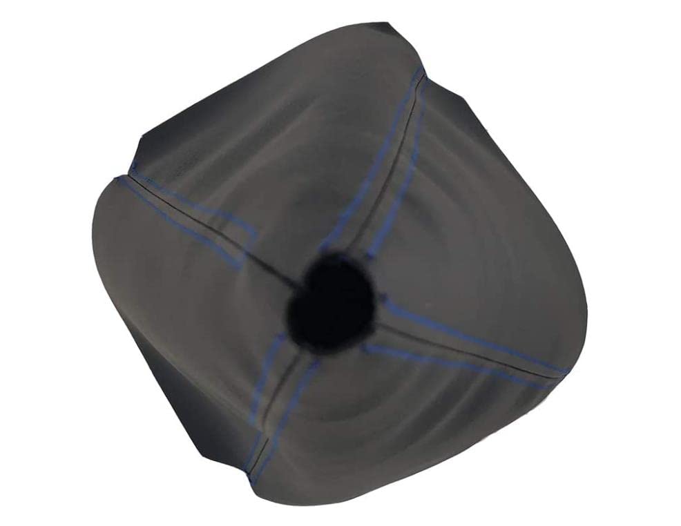 Universal Car Shift Knob Boot Dust Cover, Shift Boot Cover, Made of Black Pu Leather with Black Seams Red Seams and Blue Seams (Blue)