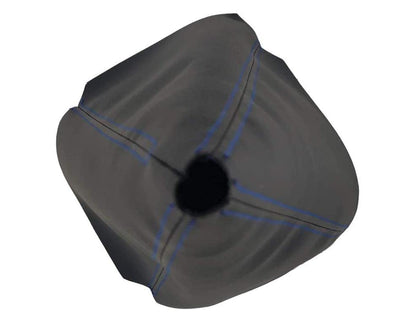Universal Car Shift Knob Boot Dust Cover, Shift Boot Cover, Made of Black Pu Leather with Black Seams Red Seams and Blue Seams (Blue)