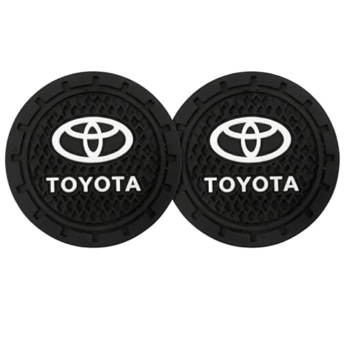 Car Cup Holder Coaster for Toyota Corolla RAV4 Highlander Silicone Cupholder Coaster,Car Interior Accessories,2.75 Inch 2 Pieces - color: Black-a4