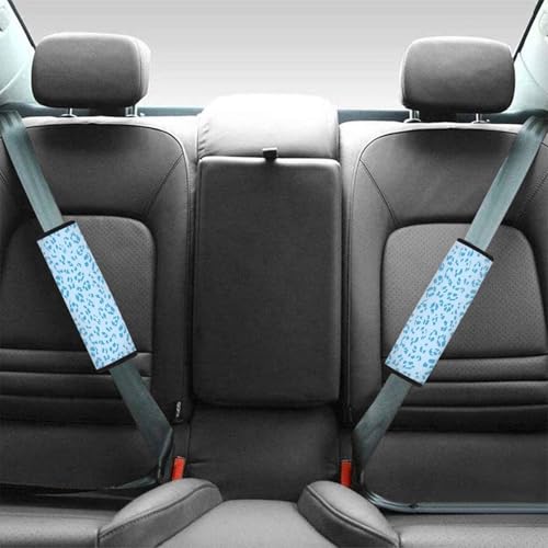 Dreaweet Blue Cheetah Print Seat Belt Covers for Adults Leopard Print Car Accessories 2 Pack Soft Comfortable Seatbelt Covers Universal Car Seat Belt Cushion Shoulder Strap Pads - color: Blue Cheetah Print